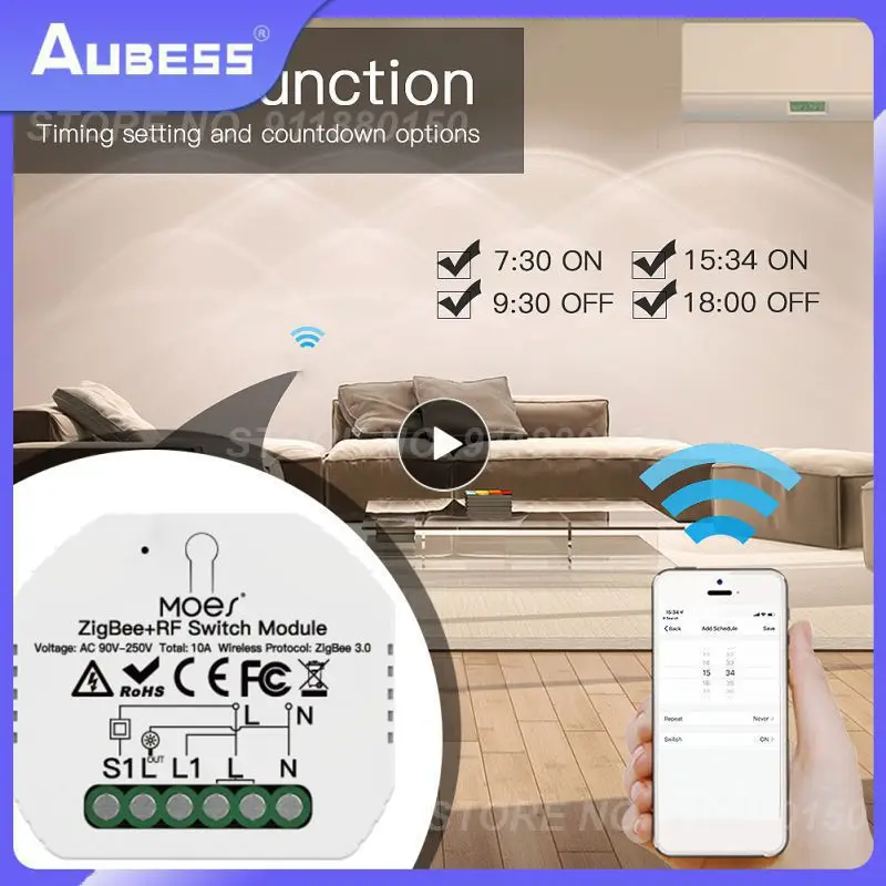 Smart Wifi Light Led Dimmer Switch Smart Life/Tuya App Telecomando 1/2 Way Switch, Funziona Con Alexa Echo Home