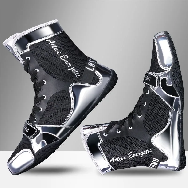 Silver Venum Boxing Boots 2023 Hot Sale Men Boxing Shoes Brand