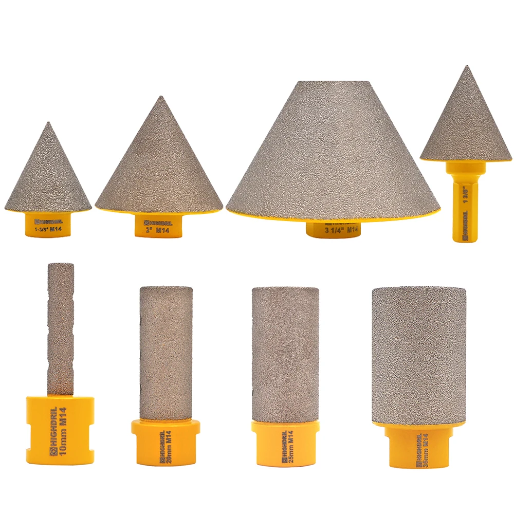 

1pc/2pcs Chamfer Bit Milling Bits Diamond Grinding Holes Saw Tile Ceramic PorcelSawain Chamfering Crown M14/M10/5/8-11 Thread