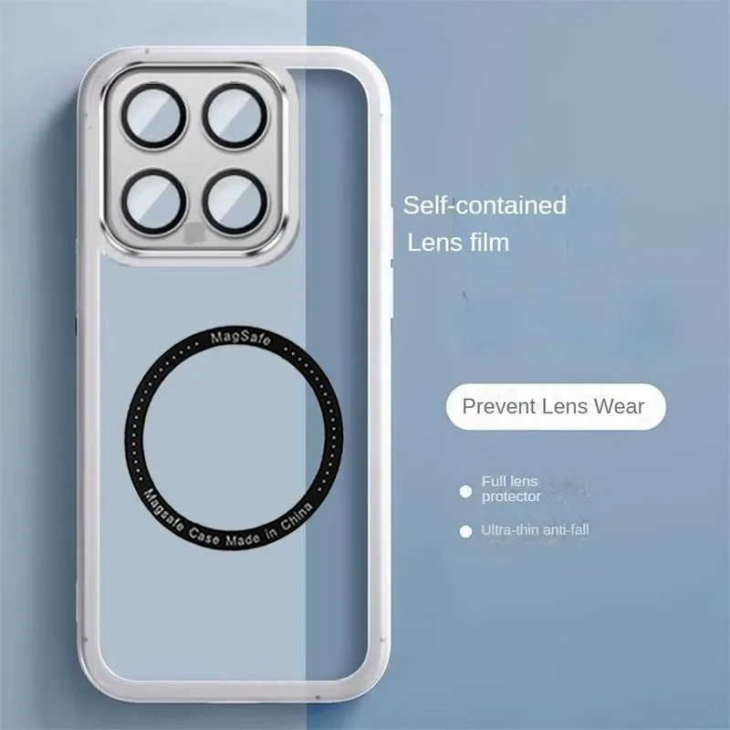 Shockproof Clear Silicone Case with Lens Protection and Wireless Charging