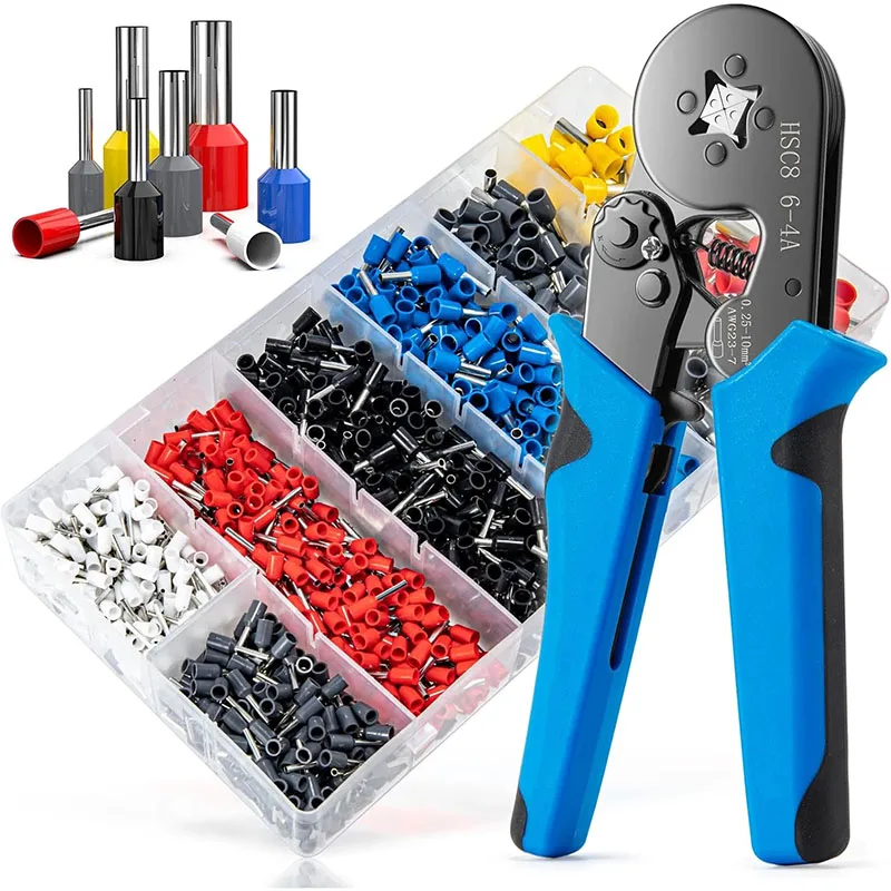 Mini Terminales Versátil HSC8 6-4A alicates de prensado Terminal Tubular Kit doméstico ...