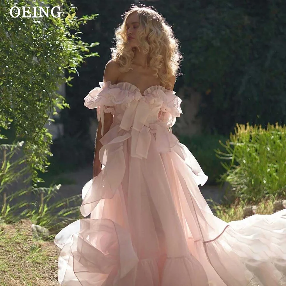 Pinterest Prom Dress Ideas OEING Fairy Ruffles Long A Line Evening Dresses  Pastrol Off The Shoulder Short Sleeves Prom Dress Formal Party Occasion  Gowns AliExpress 320