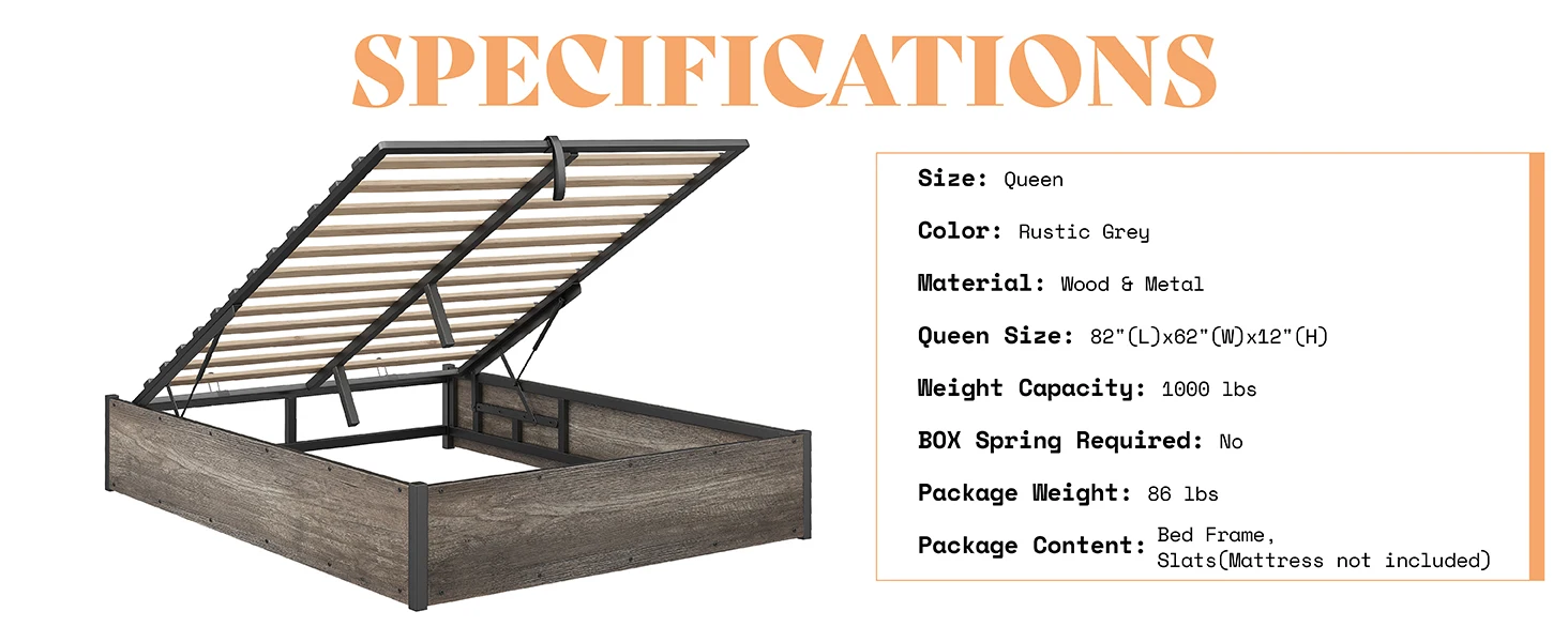 black bed frame