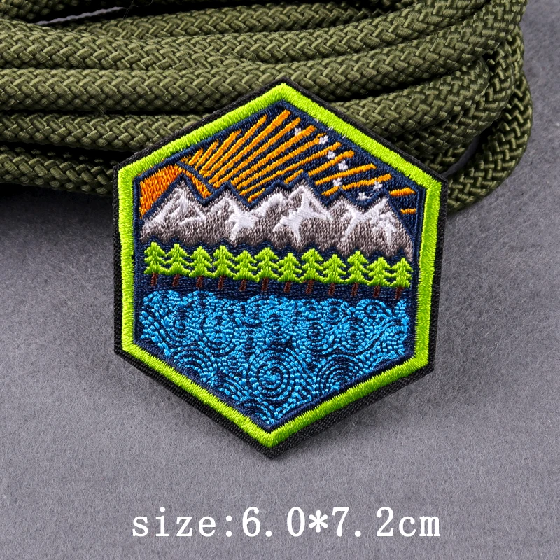Description Picture 4 of itemWilderness Outdoor Embroidery Patches for Clothing Iron on Patches on Clothes Camping Adventure Patch for Clothes Sticker Badges