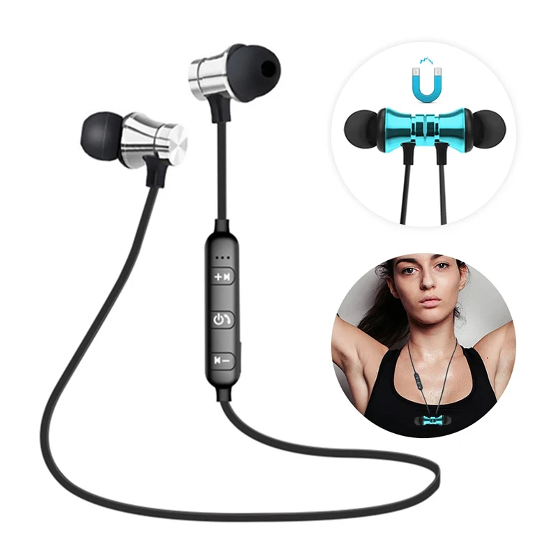 Xt11 Auricolari Sportivi Bluetooth Wireless Magnetici Auricolari Stereo In-Ear Auricolari Auricolari Con Microfono Cuffie Universali