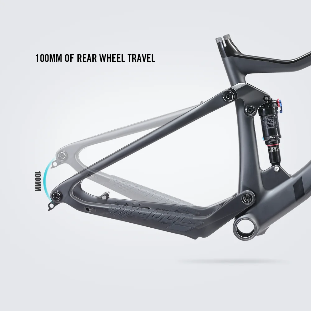 LEXON TACTIC Full Carbon MTB Frame Carbon Suspension Boost 148mm 29er Mountain Bike Cross Country DNM ROCKSHOX For Bicycle - Image 3