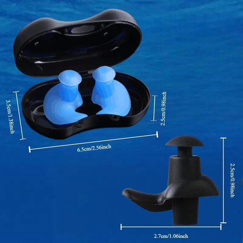 Description Picture 2 of itemEar Plugs Swimming Waterproof Silicone Earplugs for Swimming, Showering, Surfing & Bathing Swimming Accessories Pool Ear Plug