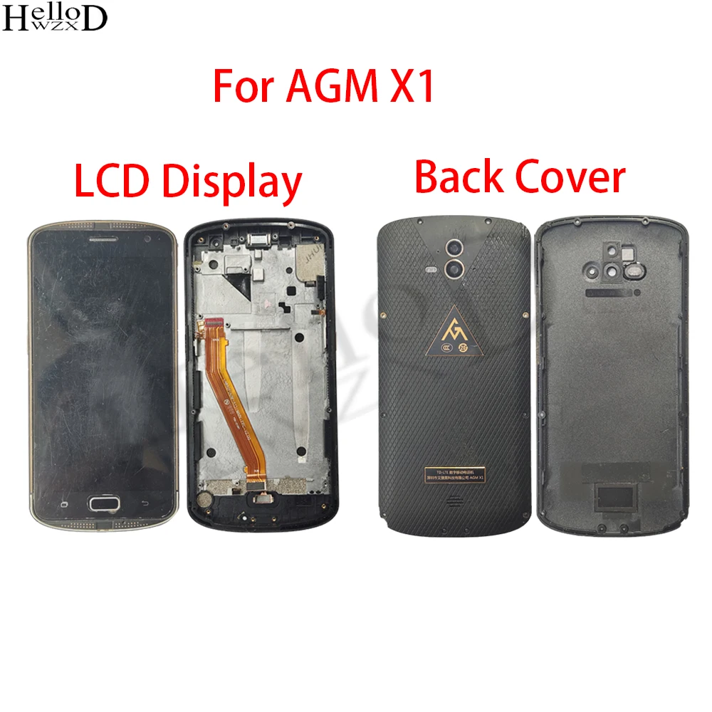 

Original and Tested Battery Cover LCD Screen For AGM X1 LCD Display Battery Cover Cover Touch Screen Digitizer Replacement