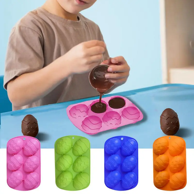 

Egg Silicone Mold Non Stick Reusable Durable 3D Silicone Baking Egg Molds For Cake Topper Candy Chocolates Cookie Ice Jelly