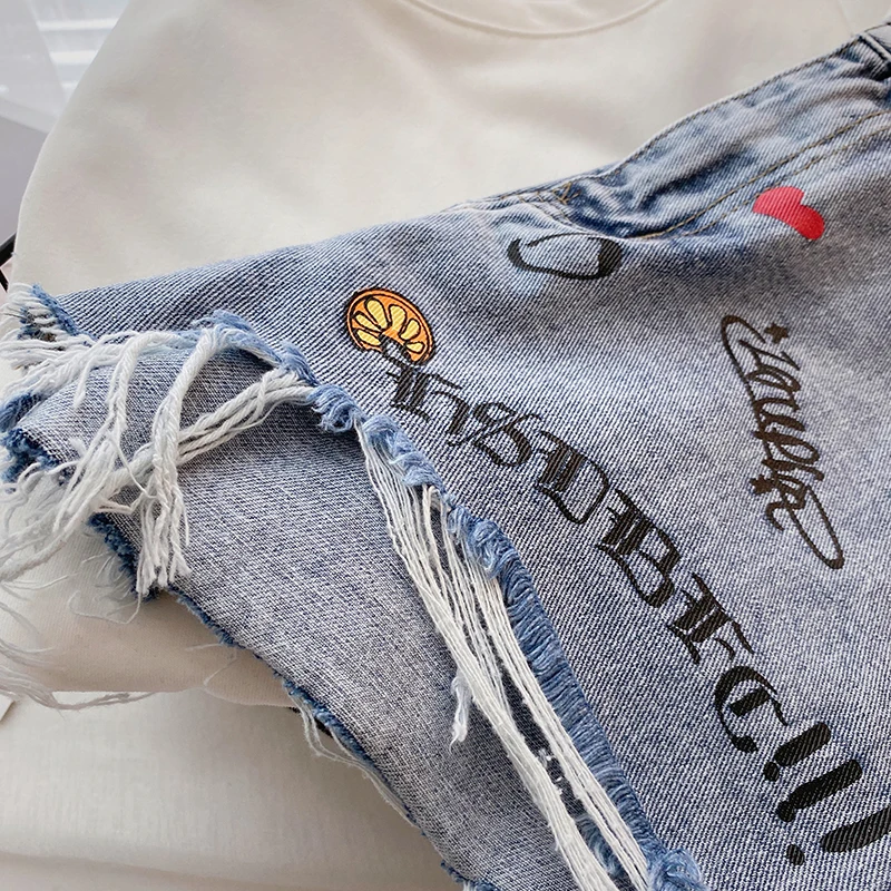 keiki kona shorts Ashgaily 2022 New High Waist female Fashion Casual Summer Cool Women Denim Shorts Wide Leg Hollow Out Plus Size Jean Shorts leather shorts