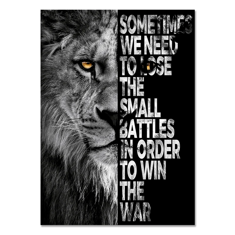 Poster Paintings Wall Decor The Office Decorative Paintings Lion Decoration Motivational Posters Canvas Prints For Home Peckshirt