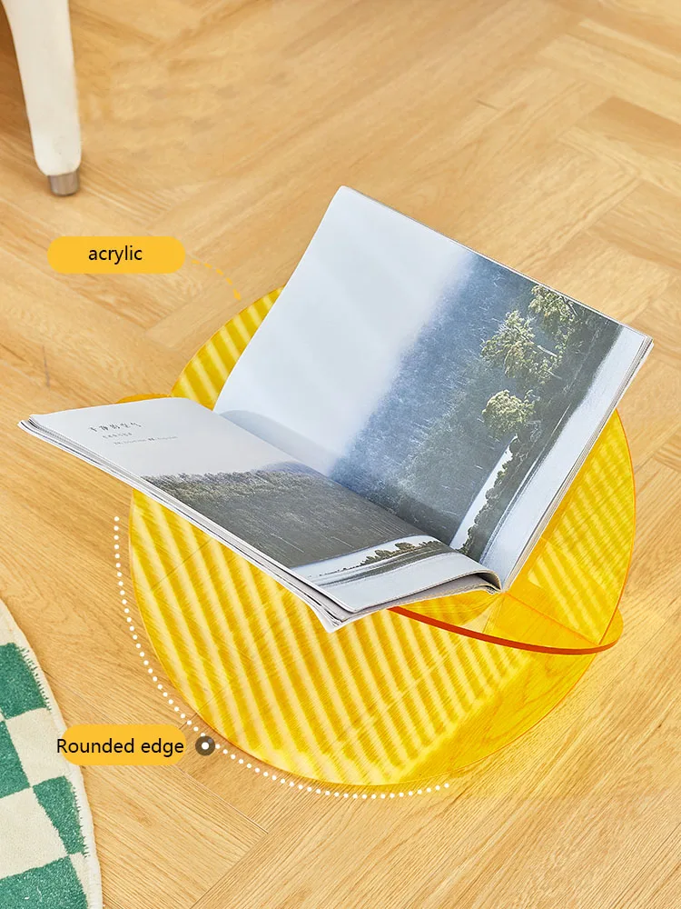 New Acrylic Children's Bookshelf Shelving Libraries Home Transparent Floor Newspaper Magazine Organizers White Rack