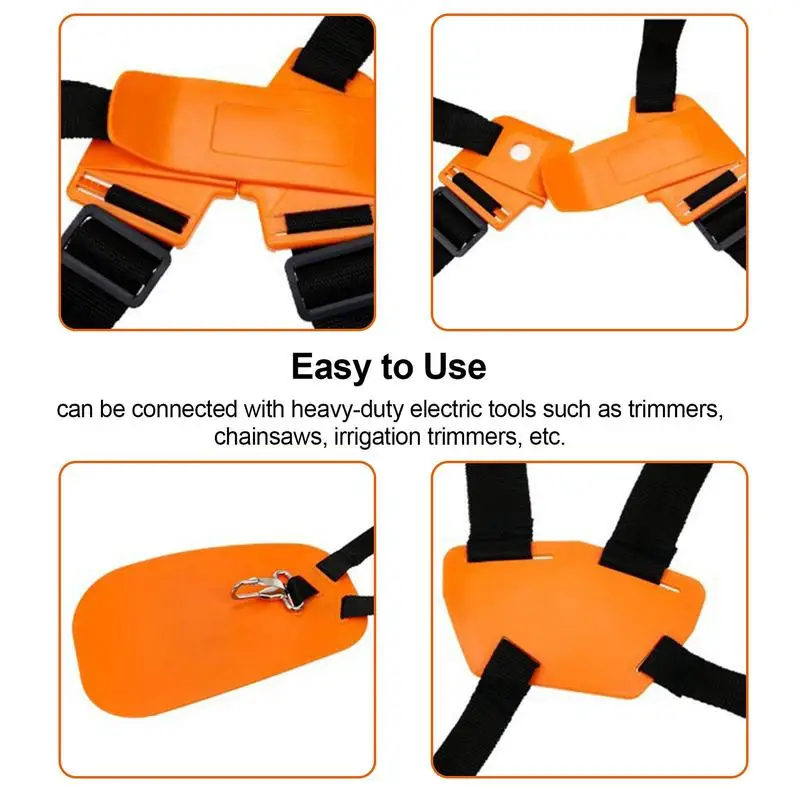 Universal Lawn Mower Shoulder Strap Adjustable Trimmer Double Breasted Grass Pruner Harness Padded Belt for Chainsaws Irrigation