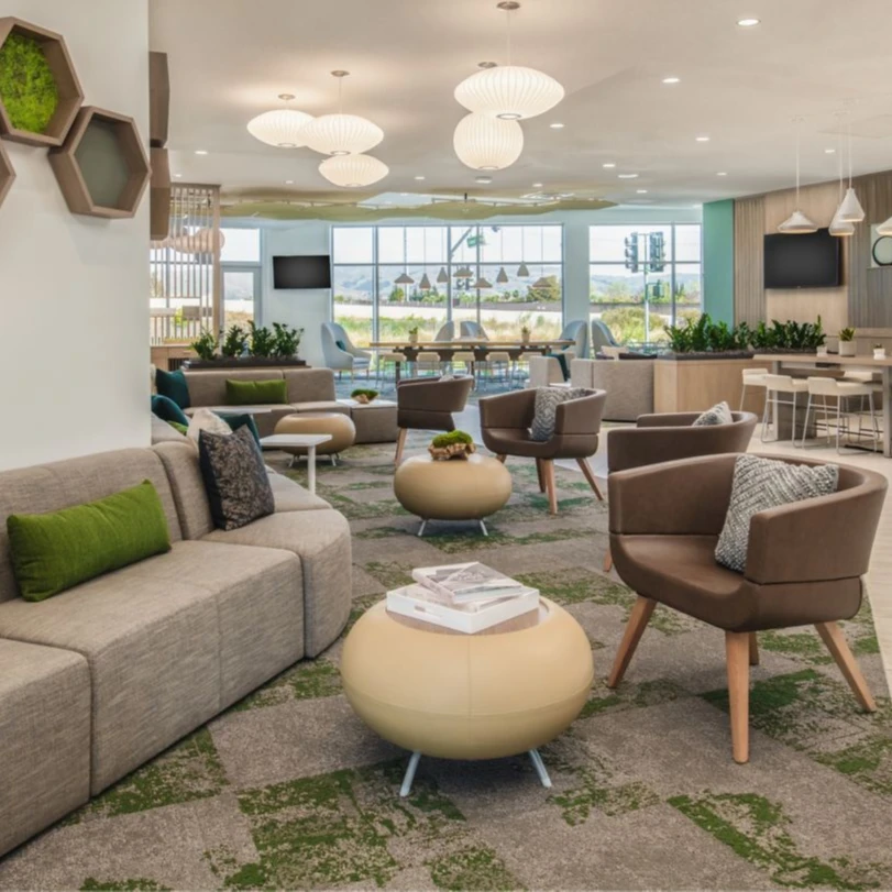 Lobby Area Upholstery Seating Sofa Lounge Chair Accent Coffee Table Top Hotel Furniture Top Hotel Project