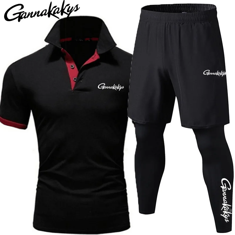 2024 Summer Quick Drying Fishing Set, New Men's Outdoor Breathable Fishing Shorts, Quick Training, Casual Fishing Sports Set