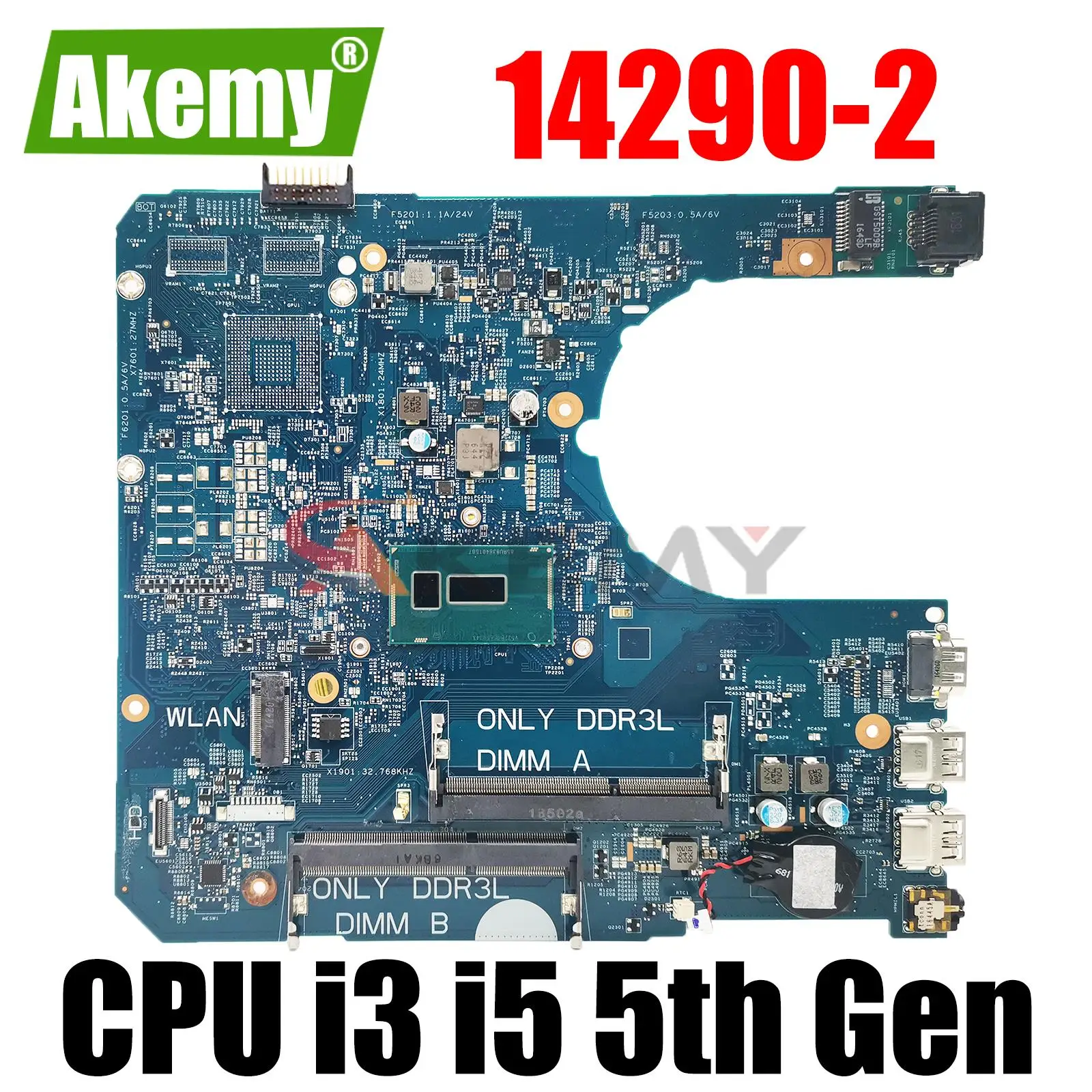 

CN-02F12F 0P9H40 0D0PG7 0CXYD3 For Dell Latitude 3460 3560 Laptop Motherboard 14290-2 PWB:85GK8 With 3215U 3825U I3 I5 CPU DDR3