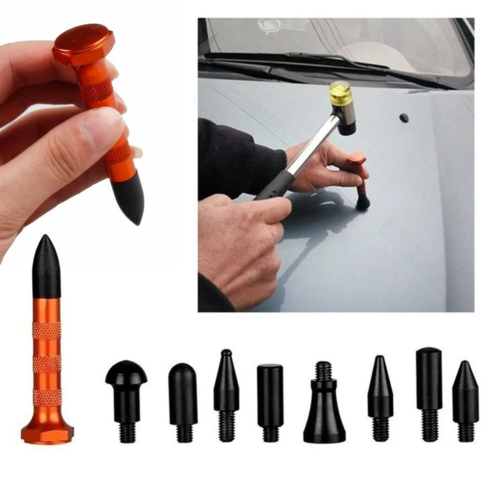 9pcs Car Body Dent Repair Tool Paintless Dent Repair Knockdown Pen Pdr