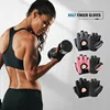 Gym Fitness Gloves For Women, Breathable Half Finger Anti-Slip Gloves For Bicycle Cycling Weight Lifting Yoga 1