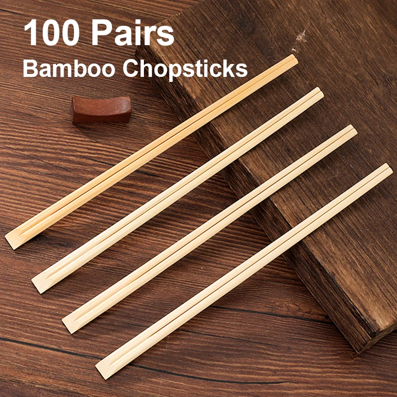 100Pairs Disposable Bamboo Chopsticks Chinese Restaurant Chop Sticks Noodle Hot Pot Sushi Chopsticks 21cm disposable chopsticks