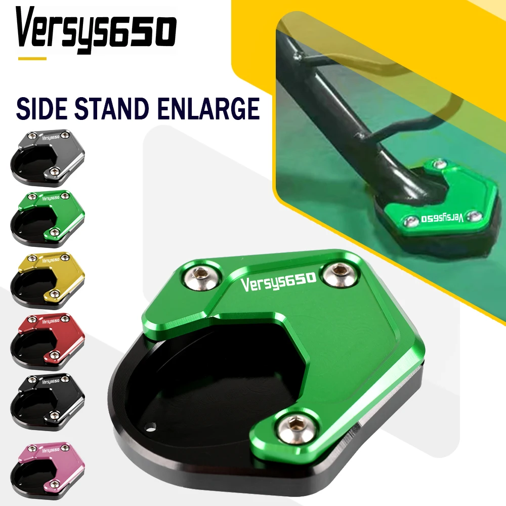 

VERSYS 650 Motorcycle Side Stand Enlarge Pad Kickstand Extension Plate For kawasaki Versys650 Versys 650 2020 2021 2022 2023