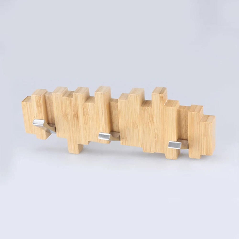 

Coat Rack Wall Hanging Creative Environmental Protection Solid Wood Coat Rack Bamboo Coat Hook Simple Entrance Wall Decoration