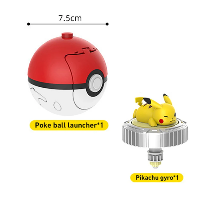 LDCX-Toupie de Combat Pokémon pour Enfant, Jouet Interactif en PVC, Pikachu, Pokeball, Salamèche, SLaura, Eevee, Cadeau d'Anniversaire