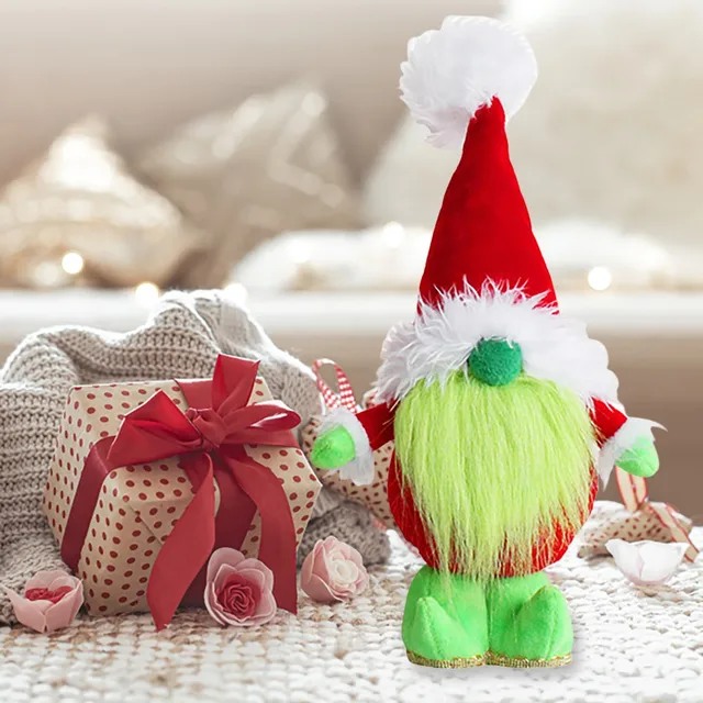 XINGXIA Gnomes de Noël Grinch - Décorations de Noël - Fait à la main -  Poupée d'elfe suédoise en peluche - Nains de vacances d'intérieur pour