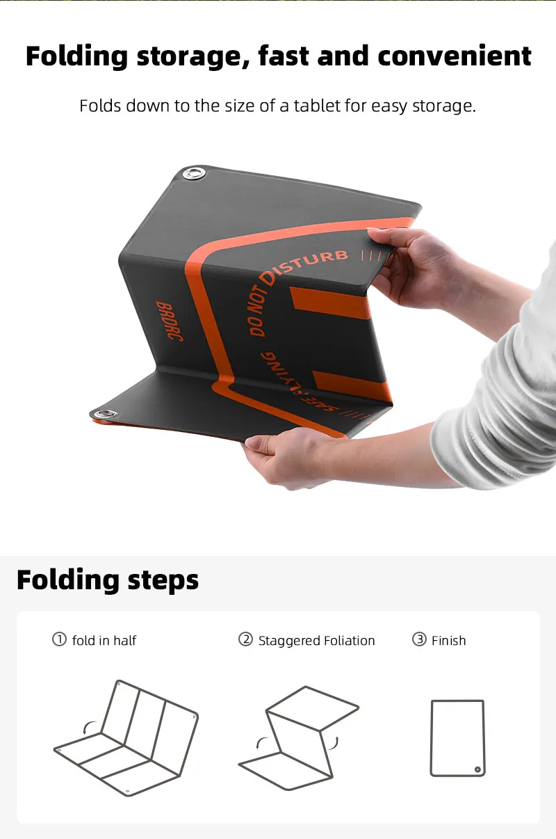 Folding storage, fast and convenient Folds down to the size of a tablet for easy