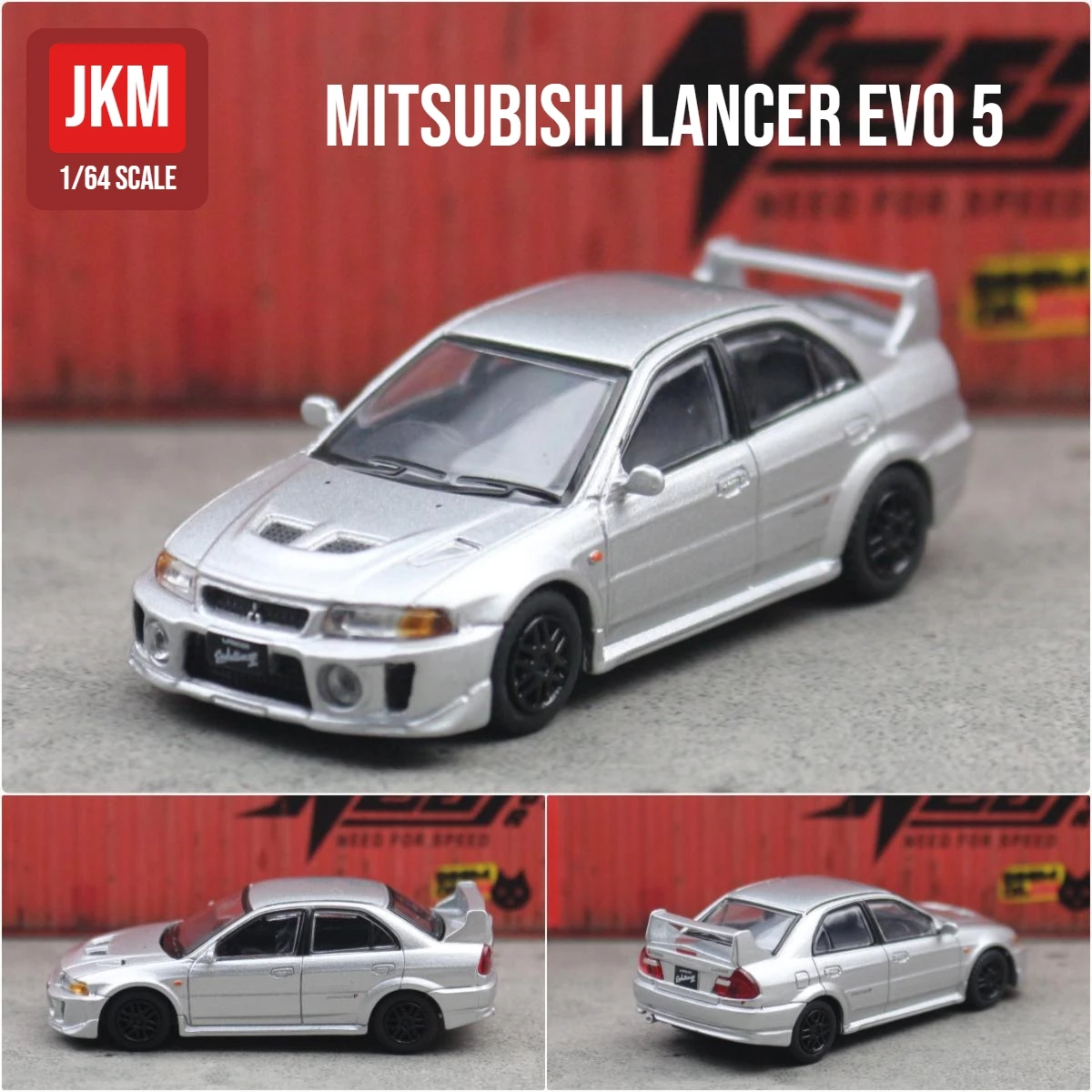1:64 Mitsubishi Lancer Evolution V EVO 5 Toy Car 1/64 JKM Diecast