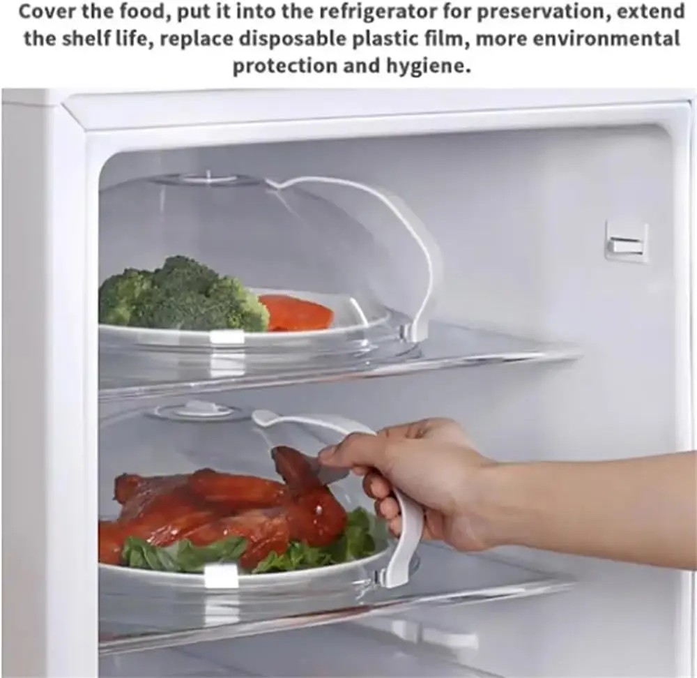 Universal Microwave Splash Proof Cover Adjustable Steam Vent Microwave Heating Transparent Cover Food Protective microwave cover