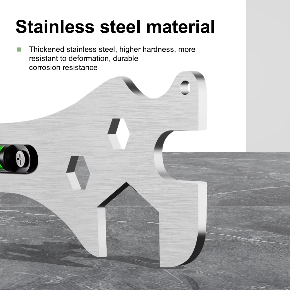 Multifunctional Bathroom Wrench Bend Angle Leveling Wrench Shower Faucet Installation Ruler Distance Measuring Tool