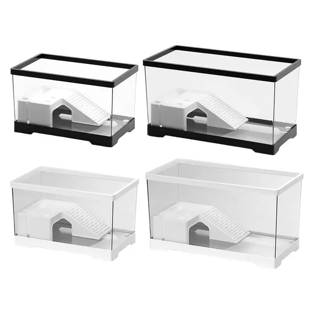 Turtle Tank Turtle Habitat Multifunctional Area Hideout Box Terrapin with Platform Tortoise Enclosure Starter Indoor Decor 2