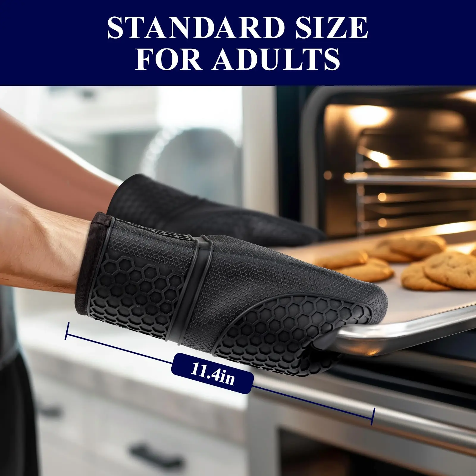 Silicone Oven Mitts Set of 2 Heat Resistant Soft Lined Kitchen Gadgets silicone oven mitts,kitchen gloves,silicone oven gloves