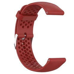 Silicone Sport Strap for Smartwatches - Durable and Comfortable Replacement Wristband (Red)
