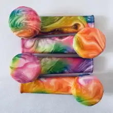 3.5 Polegada laço tingido tubo de fumo de silicone mini tubo inquebrável