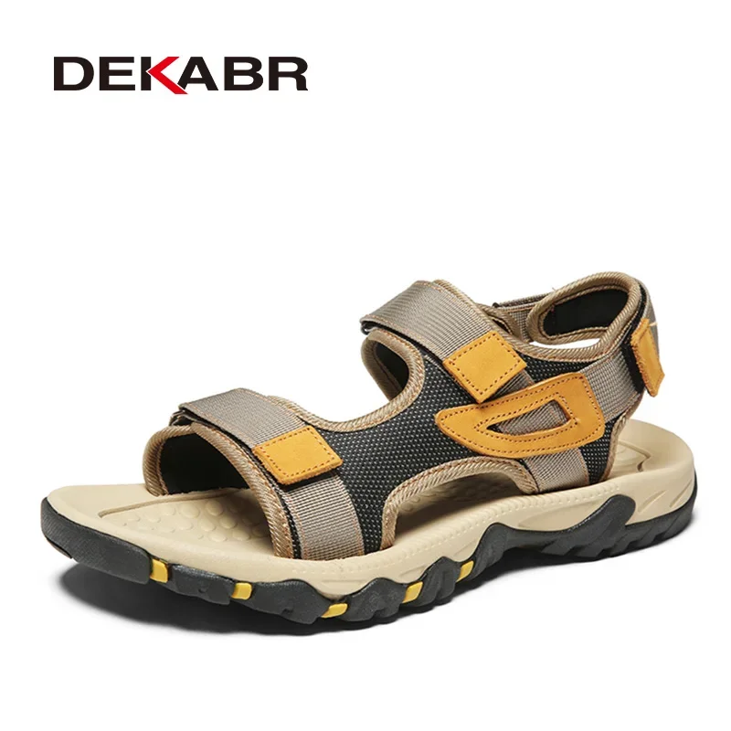

DEKABR Sandals Men Trend Summer Outdoor Leisure Non-slip Luxury Top Fashion Beach Sandal High Quality Soft Sole Men Sandals