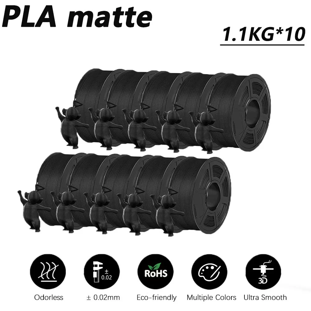 thumbnail image 1 of Filamento PLA/PLA Meta/PETG/PLA PLUS/PLA mate para impresora 3D JAYO de 1,75 mm, 10 rollos, materiales de impresión 3D para impresora 3D y bolígrafo 3D, 1 of 5