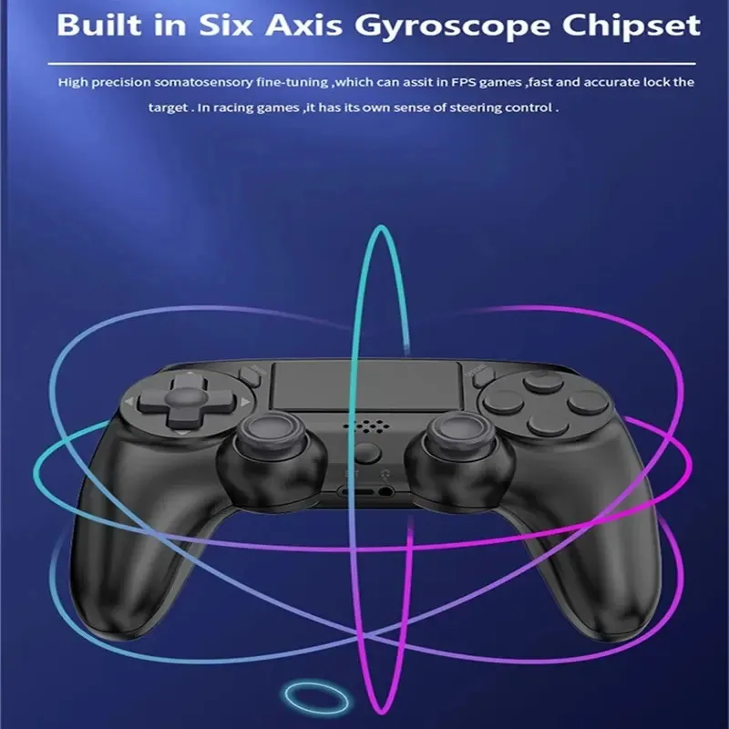 2026Wireless Gamepad with Six Axis Gyros Dual Vibration With Touchpad Game Controller For P5 P4 Game Console Windows PC Joystick