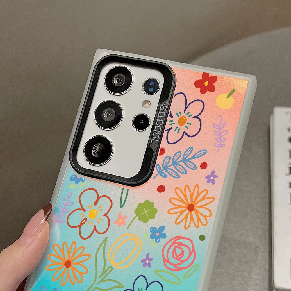 Matte TPU Phone Case with Marble Smiling Face Design - Hard Back Cover