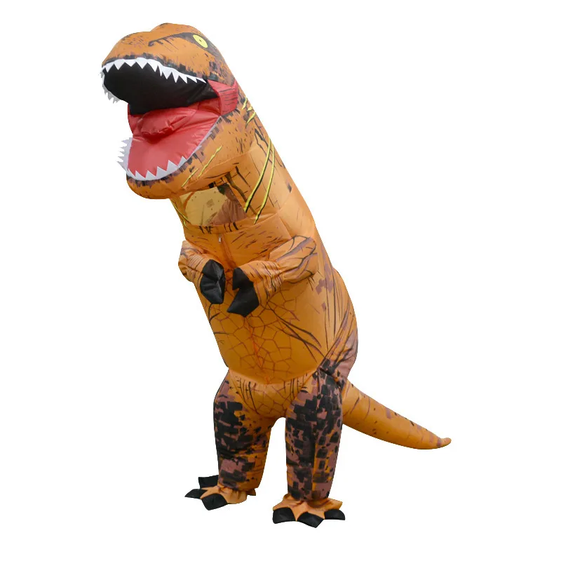 T-rex Inflatable Costume Tyrannosaurus Dinosaur Child Kids Adult Role-playing Halloween Mascot Party Apparel