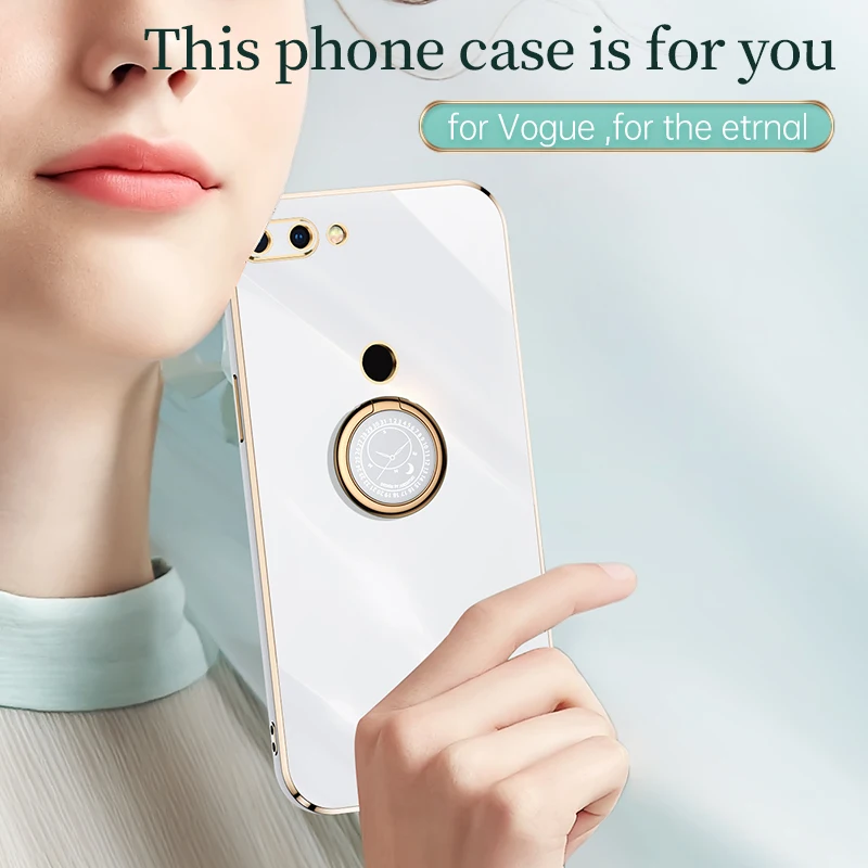 Luxury Silicone Shockproof Phone Case with Lens Protection - Fashionable Plating Design