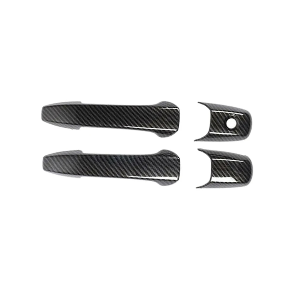 

Накладка на боковую дверную ручку, декоративная рама, наборы аксессуаров из АБС-пластика для Ford Mustang 2004-2014 (узор из углеродного волокна