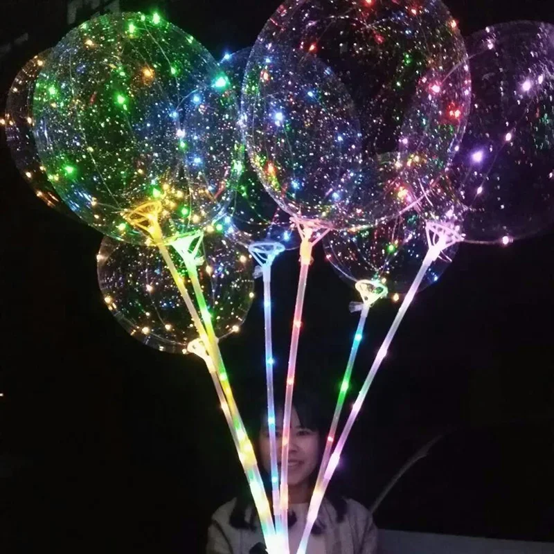 Ballons Bobo h lium transparents LED pour enfants d corations de ballons-bobo-h-lium-transparents-led-pour-enfants-d-corations-de