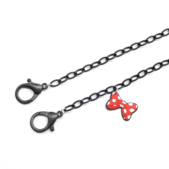 Face Mask Chain For Children Funny Cotton Glasses Lanyard Necklace Hangs Mouse Eyewear Chain Sunglasses Cord Jewelry Accessories Bow-knot 01