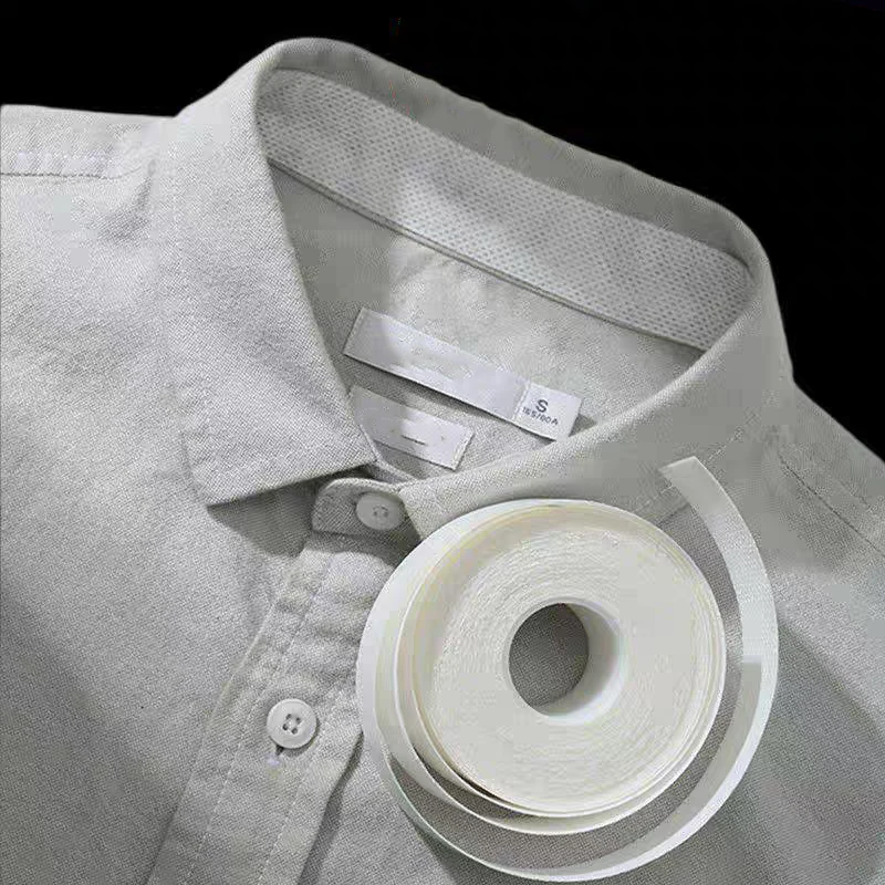 Self Adhesive Tape Self Adhesive Fabric Tape 1/2 Roll Disposable Self-Adhesive Collar Stickers Women Men Shirt Neck Liners Sweat Pads Clear Tape Absorbent Sweat-removing