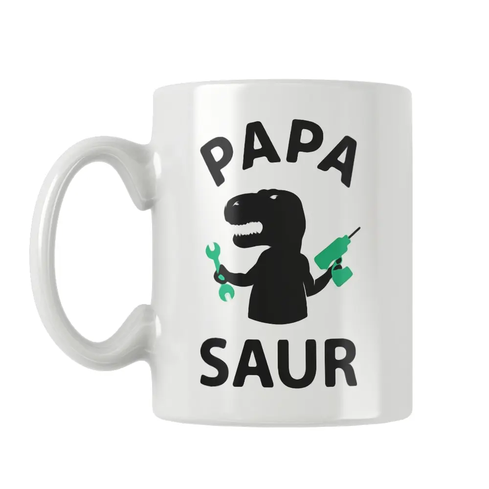 

Кружка Papa Saur Dad кофейная чашка белая керамическая забавная на день рождения отца лучшие подарки