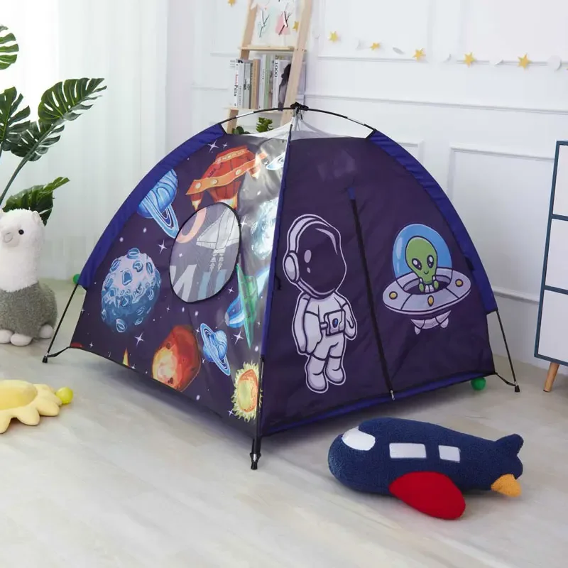 Space Theme Children's Tipi Tent Portable Baby Ball Pit Playpen Child Teepee Baby Ball Pool Outdoor Games Garden Camping Tent 2