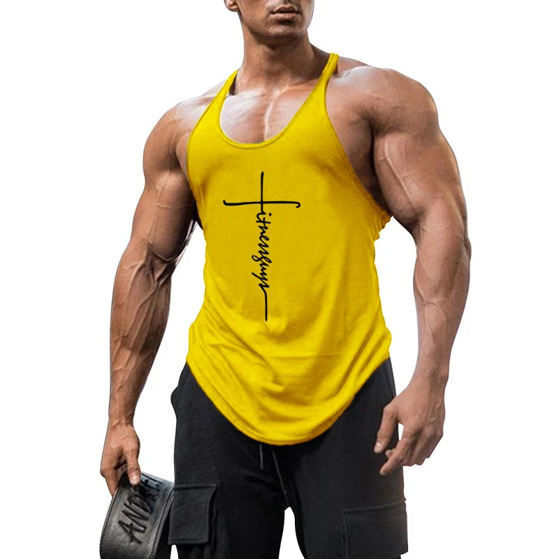 New Brand Gyms Clothing Mens Bodybuilding Tank Top Cotton Sleeveless Vest Sweatshirt Fitness Workout Sportswear Tops for Male
