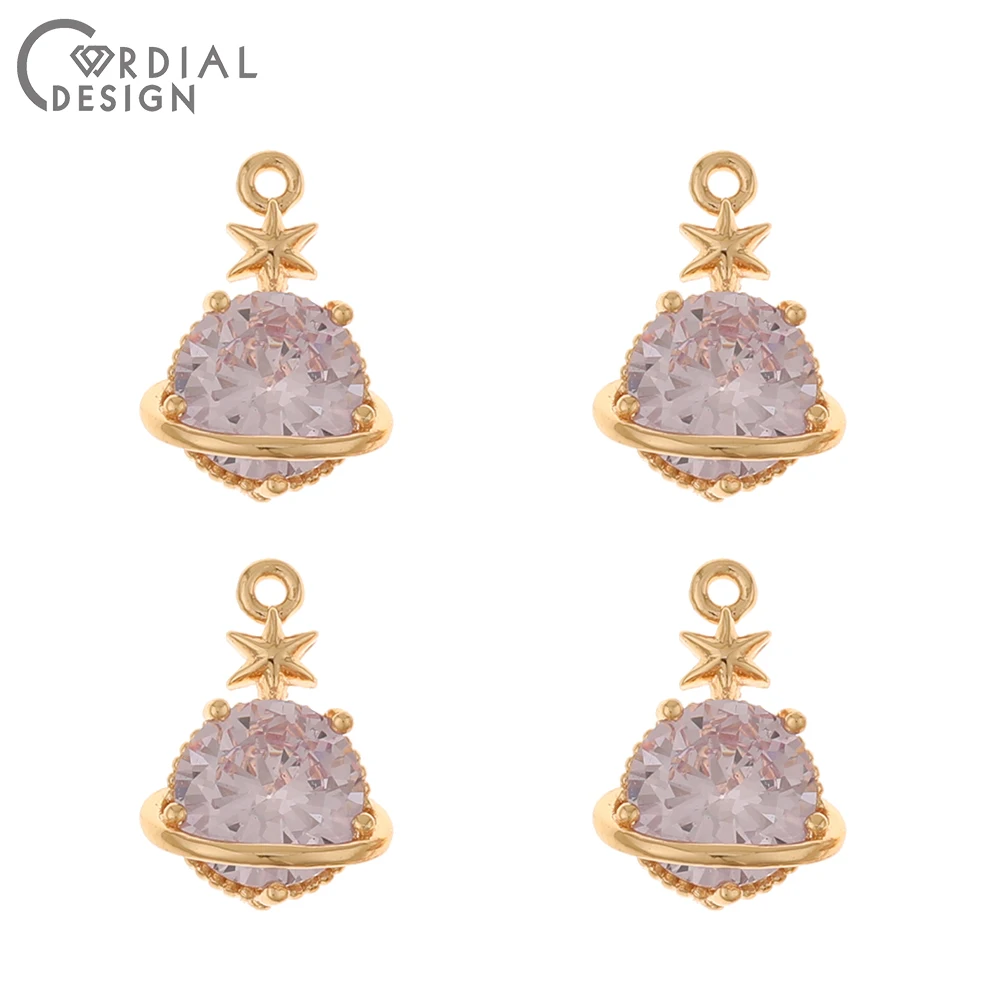Cordial Design 50Pcs 11*16MM DIY Making/CZ Charms/Jewelry Accessories/Pendant For Earrings/Jewelry Findings Components/Hand Made - cordial