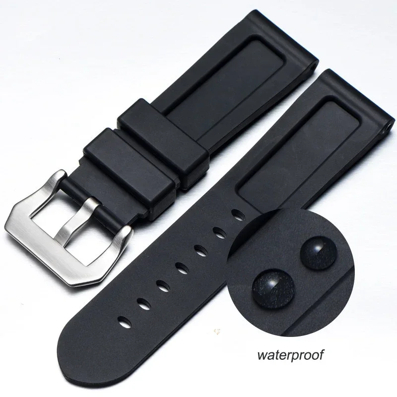Men's Sport Silicone Rubber Watch Band – Universal Replacement Wristband Bracelet